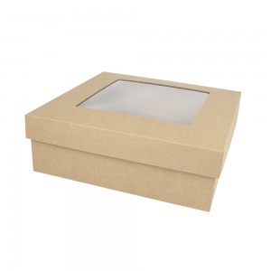 Darčeková krabica s vekom a okienkom 300x300x100/40 