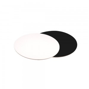 Podnos pod tortu okrúhly 18 cm bielo-čierny obojstranný