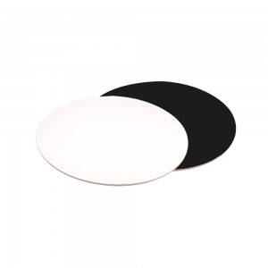 Podnos pod tortu okrúhly 22 cm bielo-čierny obojstranný