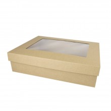 Darčeková krabica s vekom a okienkom 400x300x100/40