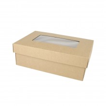 Darčeková krabica s vekom a okienkom 200x300x100/40